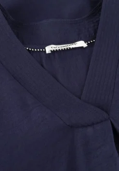 donkerblauwe co'couture mini jurk caryn pleat tunic dress