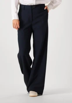 donkerblauwe co'couture pantalon vola long wide pant