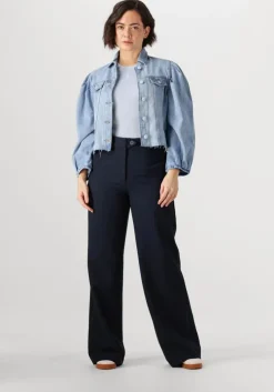 donkerblauwe co'couture pantalon vola long wide pant