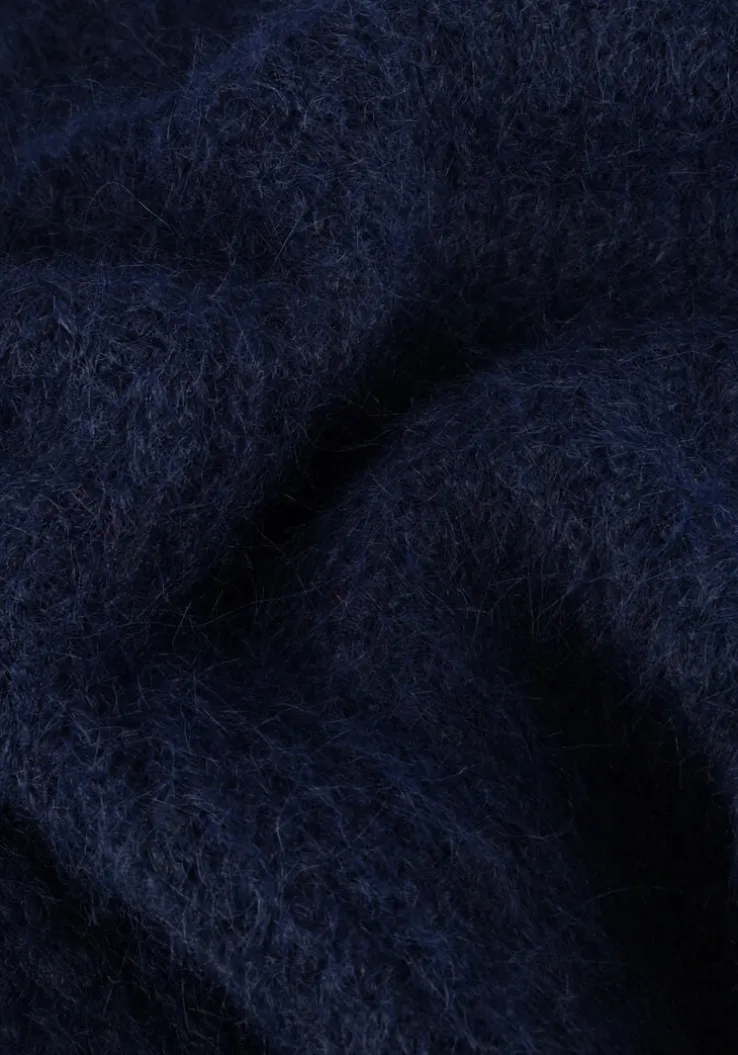 donkerblauwe co'couture truien/vesten coralee crop knit