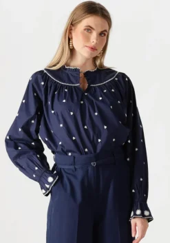 donkerblauwe fabienne chapot blouses maisy top