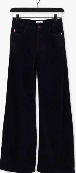 donkerblauwe fabienne chapot wijde broek eva cord wide leg trousers