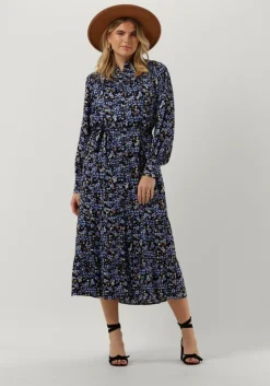 donkerblauwe fabienne chapot midi jurk noa dress 126