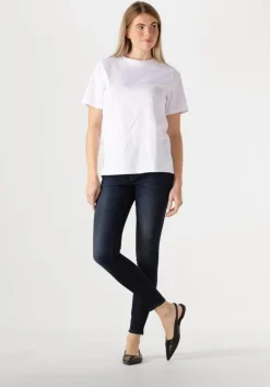 donkerblauwe g-star raw skinny jeans lynn mid skinny wmn