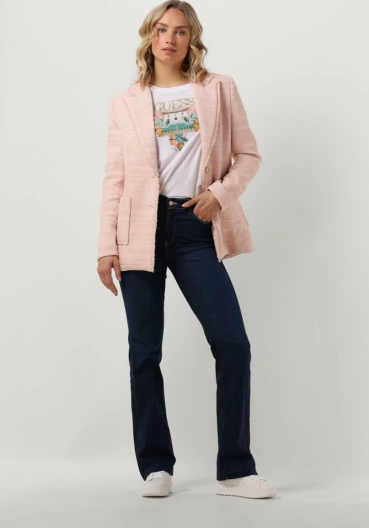 donkerblauwe guess bootcut jeans sexy boot