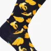 donkerblauwe happy socks sokken banana