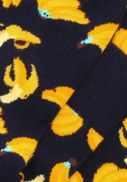 donkerblauwe happy socks sokken banana