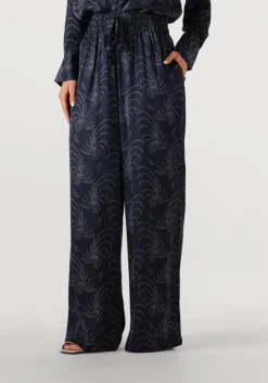donkerblauwe ibana wijde broek pae