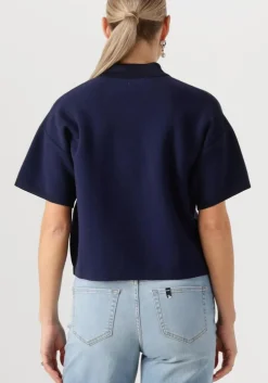 donkerblauwe liu jo tops & t-shirts maglia chiusa m/l