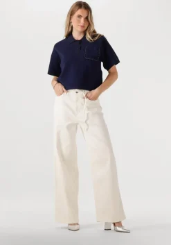 donkerblauwe liu jo tops & t-shirts maglia chiusa m/l