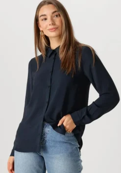 donkerblauwe modström blouses ossamd shirt