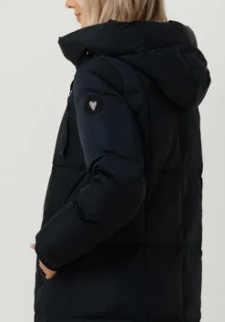 donkerblauwe mos mosh gewatteerde jas nova square down coat