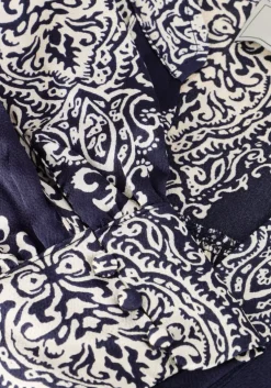 donkerblauwe neo noir blouses rosslyn paisley drop blouse