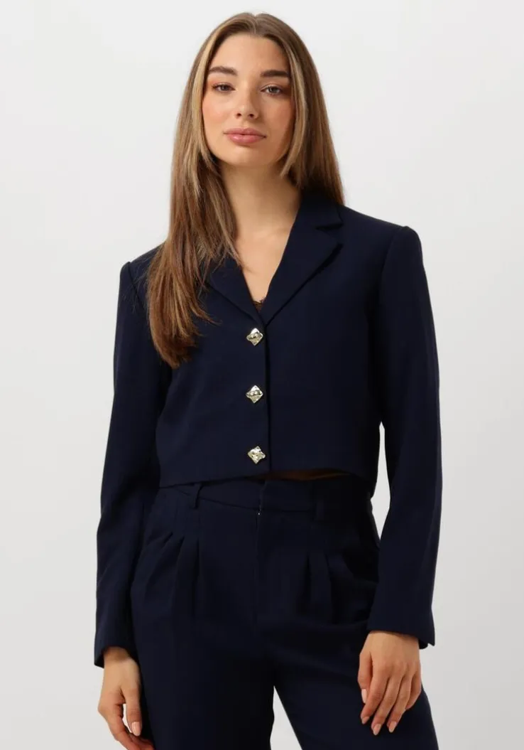 donkerblauwe notre-v blazer na-elai