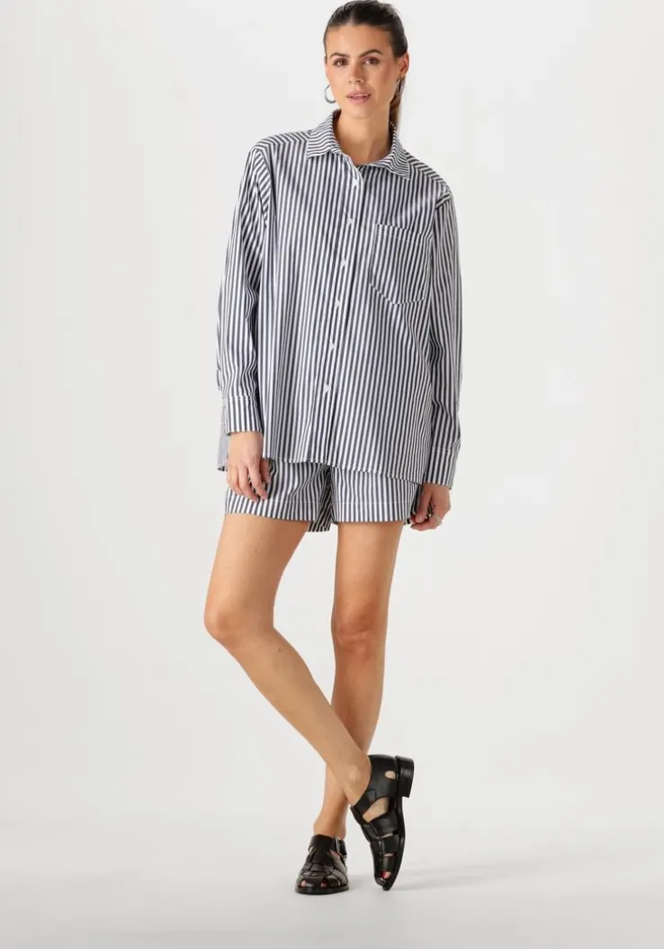 donkerblauwe notre-v korte broek nv-freja