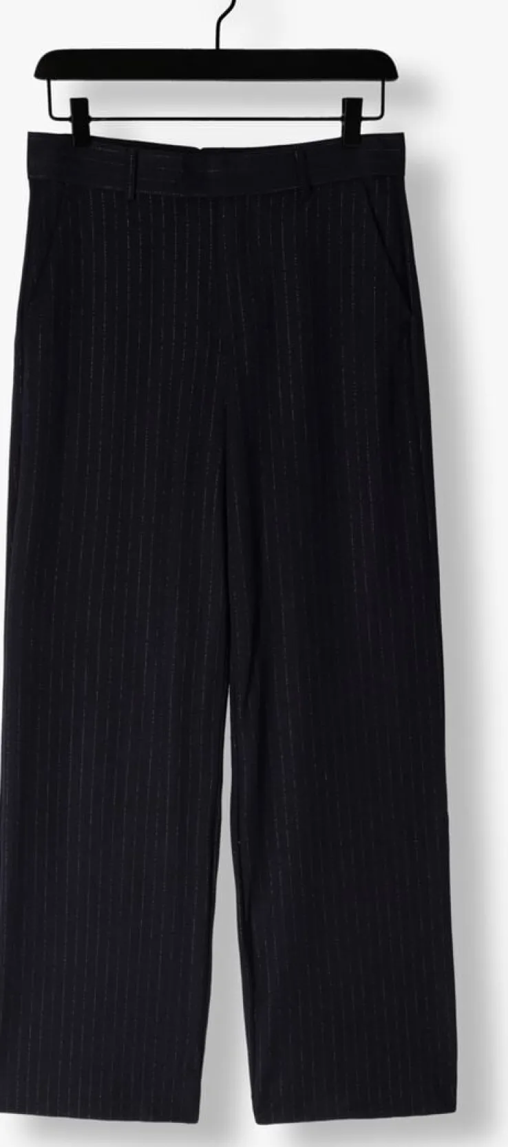 donkerblauwe nukus wijde broek new york pants stripe