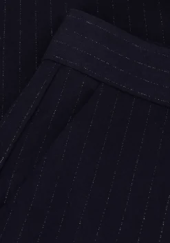 donkerblauwe nukus wijde broek new york pants stripe