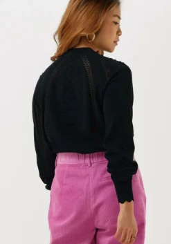 donkerblauwe object trui kalina l/s knit pullover