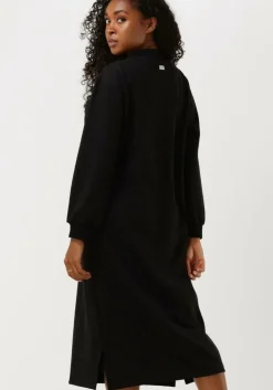 donkerblauwe penn & ink midi jurk dress v