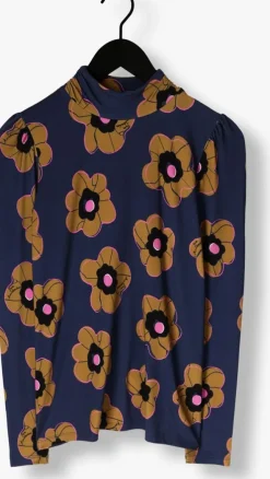 donkerblauwe pom amsterdam trui turtleneck - fleurs parfaites