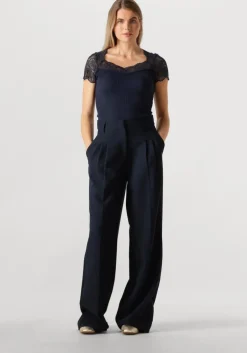 donkerblauwe rosemunde top beatha capsleeve