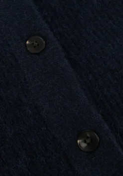 donkerblauwe selected femme vest slflulu ls knit short cardigan