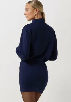 donkerblauwe semicouture mini jurk y2wl02