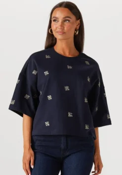 SUMMUM e t-shirt embellished shortsleeve>DAMES Tops & T-Shirts