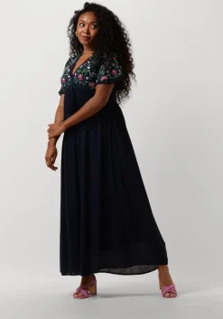 donkerblauwe y.a.s. maxi jurk yaschella ss maxi dress