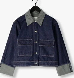 donkerblauwe y.a.s. spijkerjas yasmaria ls denim jacket s.