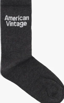 AMERICAN VINTAGE donkergrijze sokken clypsun w>DAMES Beenmode