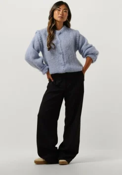 donkergrijze co'couture pantalon ida pin wide pant