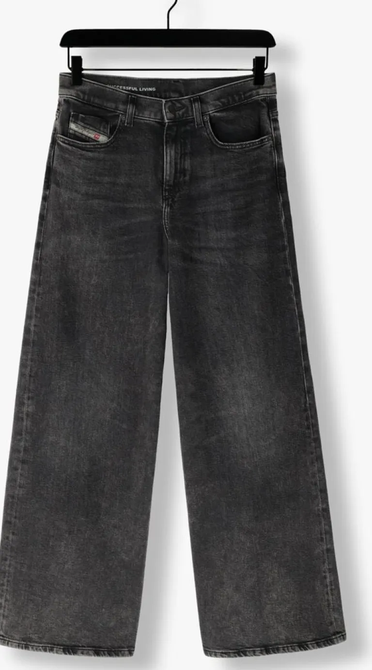 DIESEL donkergrijze wide jeans 1978 d-akemi>DAMES Jeans