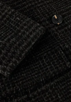 donkergrijze modström mantel junipermd check coat