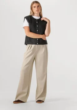 donkergrijze neo noir vest everest knit vest