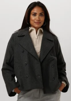 donkergrijze object jack objkeily short jacket