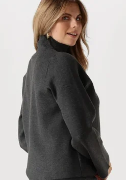 donkergrijze object top objreynard square sleeve pullover