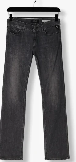 donkergrijze replay slim fit jeans new luz bootcut pants