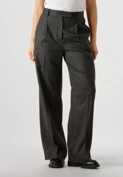 SECOND FEMALE donkergrijze pantalon wake trousers>DAMES Broeken