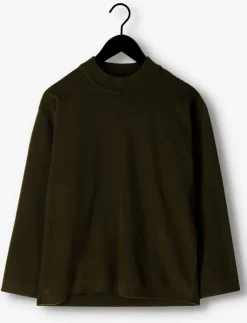 donkergroene another label trui luktar knitted pull l/s