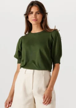 donkergroene minus top liva knit tee