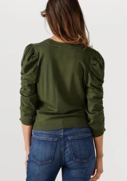 donkergroene minus vest seana knit cardigan