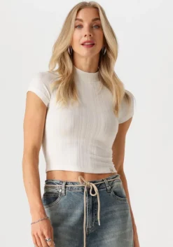 CALVIN KLEIN top warm texture rib mockneck top>DAMES Tops & T-Shirts