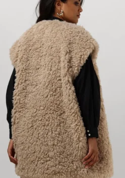 ecru ruby tuesday gilet chrissie fake fur long gilet