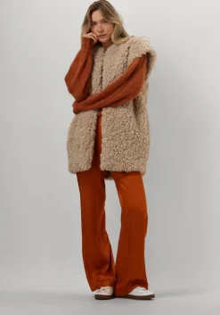 ecru ruby tuesday gilet chrissie fake fur long gilet