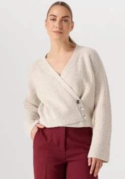 ecru second female vest gerda knit cardigan
