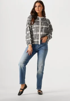 ecru summum blouses longsleeve bouse tile embroidery