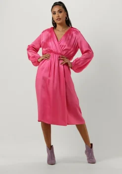 fuchsia semicouture midi jurk becka