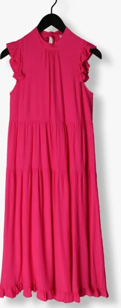 fuchsia y.a.s. midi jurk yaslola sl long dress s.