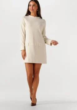 gebroken wit ana alcazar mini jurk dress clasp